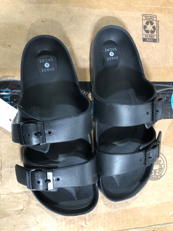 Photo 2 of Women's Neida EVA Two Band Footbed Slide Sandals - Shade & Shore™ Black 9