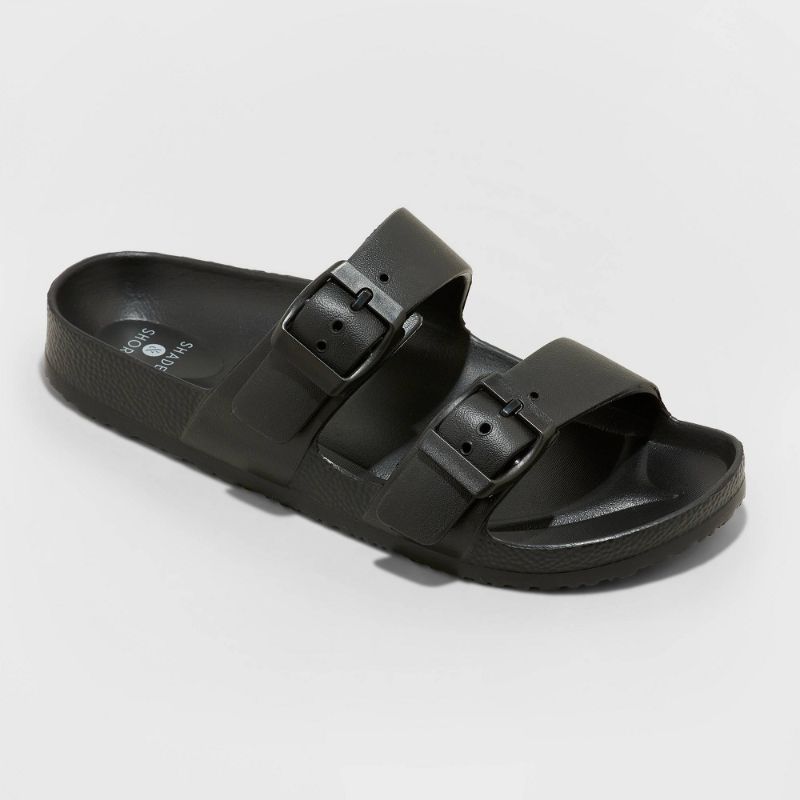 Photo 1 of Women's Neida EVA Two Band Footbed Slide Sandals - Shade & Shore™ Black 9