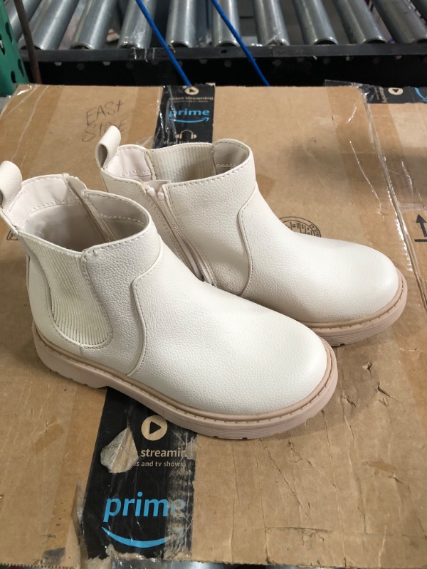 Photo 1 of *Used/Dirty* Cat & Jack Zita Zipper Chelsea Boots Size 1 Toddler White