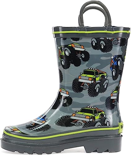 Photo 1 of *Used/Dirty* Western Chief Kids Waterproof Printed Rain Boot 9-10 Toddler Monster Crusher