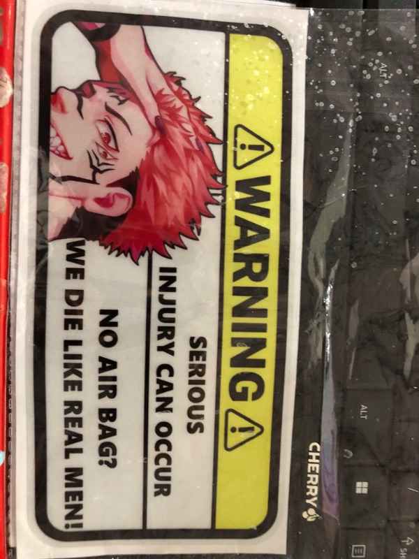 Photo 1 of [See Photos] 2 Pack Racing Anime Warning Sticker