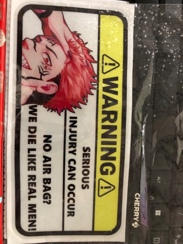 Photo 2 of [See Photos] 2 Pack Racing Anime Warning Sticker