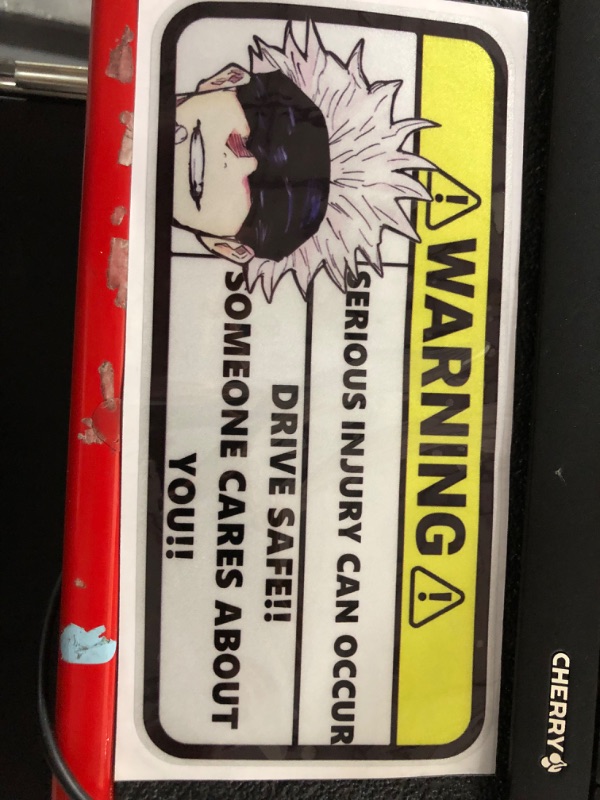 Photo 3 of [See Photos] 2 Pack Racing Anime Warning Sticker