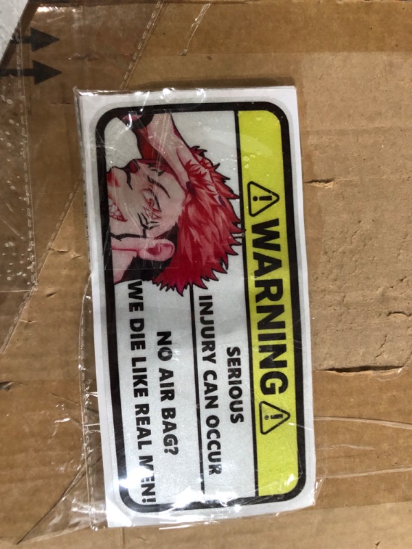 Photo 1 of [See Photos] 2 Pack Racing Anime Warning Sticker