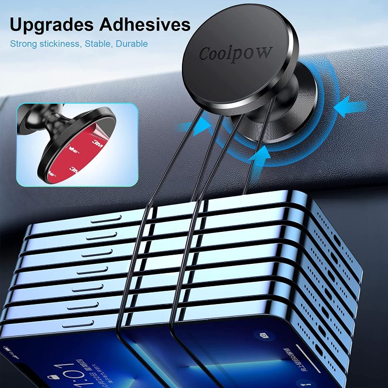 Photo 1 of [ see notes] Magnetic phone holder for car, [ Super Strong Magnet ] [ with 4 Metal Plate ] iPhone Magnetic car mount for phone