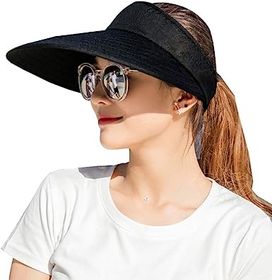 Photo 1 of Sun Visor Hats Women Large Brim Summer UV Protection Beach Cap