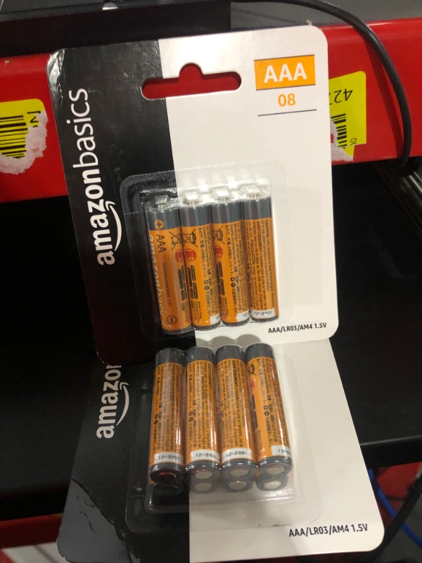 Photo 2 of Amazon Basics 8 Pack AAA High-Performance Alkaline Batteries, BUNDLE OF 2**