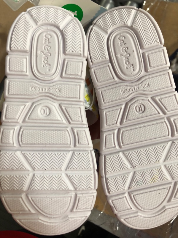 Photo 1 of  Cat & Jack™  TODDLER SANDALS WHITE/MULTICOLOR 10