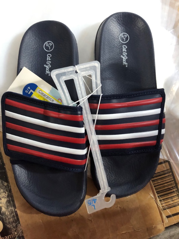 Photo 3 of Cat & Jack™ SLIDES NAVY BLUE L