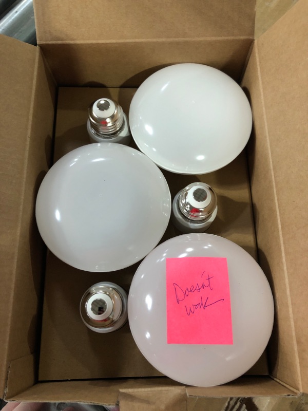 Photo 2 of *1 bulb doesn't work* 65-Watt Equivalent BR30 Dimmable ENERGY STAR LED Light Bulb Soft White (6-Pack)