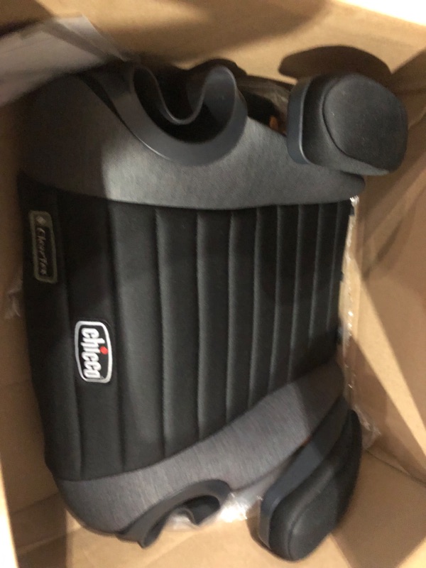 Photo 1 of Chicco GoFit ClearTex Backless Booster Car Seat - Shadow | Black Shadow GoFit with ClearTex No Chemicals