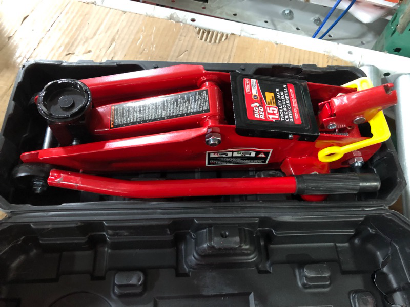 Photo 2 of Big Red T820014s Torin Hydraulic Trolley Service/Floor Jack 2 Ton (4,000 lb) Capacity, Red