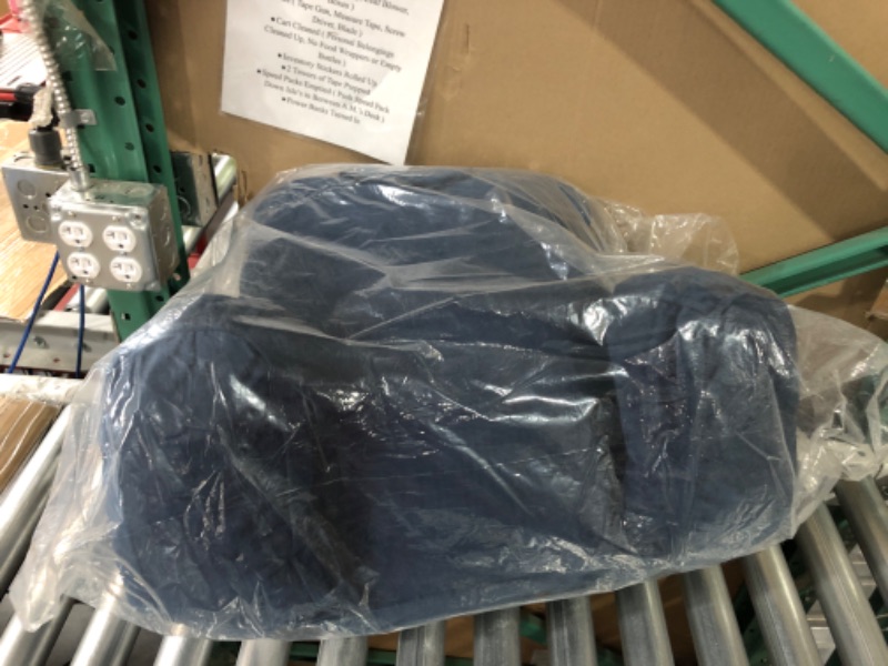 Photo 3 of LINENSPA Reading Pillow with Shredded Memory Foam- Back Pillow for Sitting in Bed, Reading, Gaming, Watching TV – Bed Chair Pillow with Arms Navy Standard