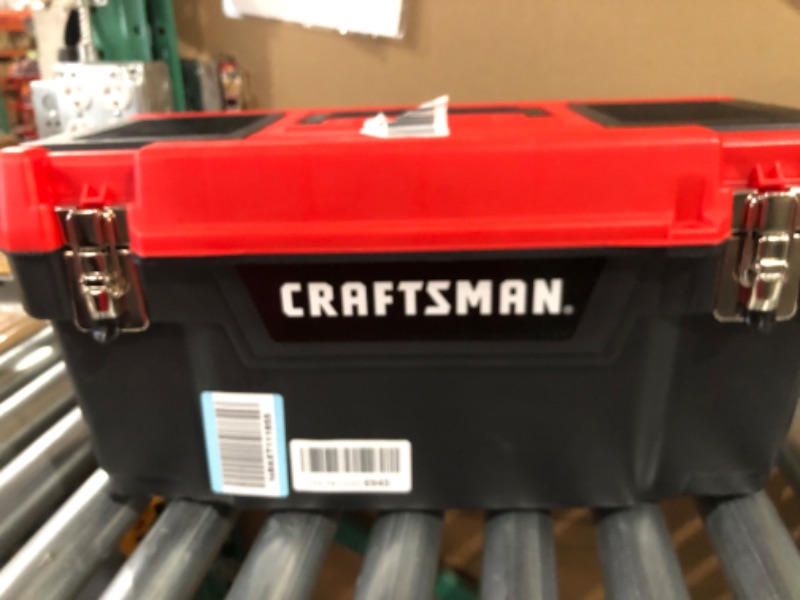 Photo 2 of *LIKE NEW*Craftsman 20 in. Plastic Tool Box 9.7 in. W x 9.75 in. H Black/Red