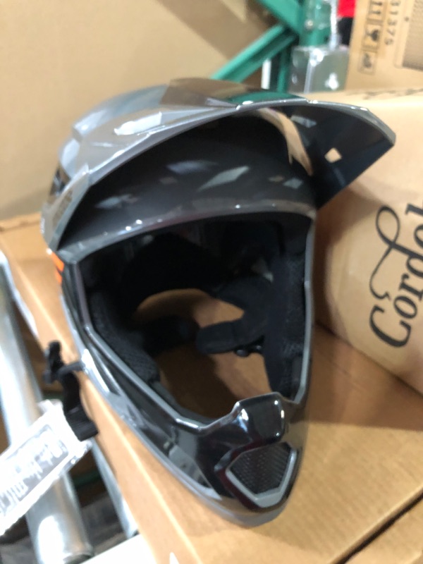 Photo 1 of *NEW*Mongoose Title Full Face Team Issue Bike Helmet, Head Circumferences of 47-62cm, Youth and Adult Sizes Grey Youth/Large