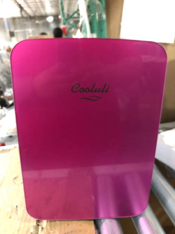 Photo 2 of *MISSING DC-12V CORD*Cooluli 10L Mini Fridge, Pink 10 Liter Fuchsia