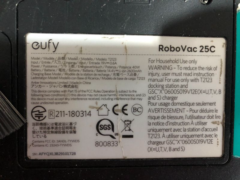 Photo 3 of ***DIRTY - UNTESTED - SEE NOTES***
eufy by Anker, BoostIQ RoboVac 35C, Robot Vacuum Cleaner