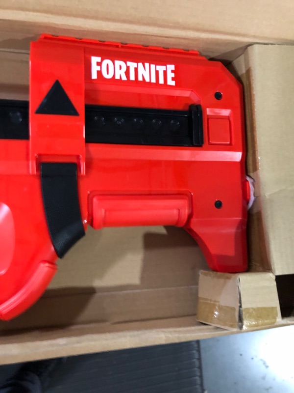 Photo 3 of NERF Fortnite Compact SMG Motorized Blaster, Ultra Red Wrap Design, 8-Dart Internal Clip, 8 Elite Foam Darts