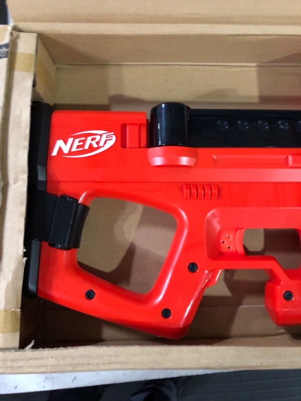 Photo 4 of NERF Fortnite Compact SMG Motorized Blaster, Ultra Red Wrap Design, 8-Dart Internal Clip, 8 Elite Foam Darts