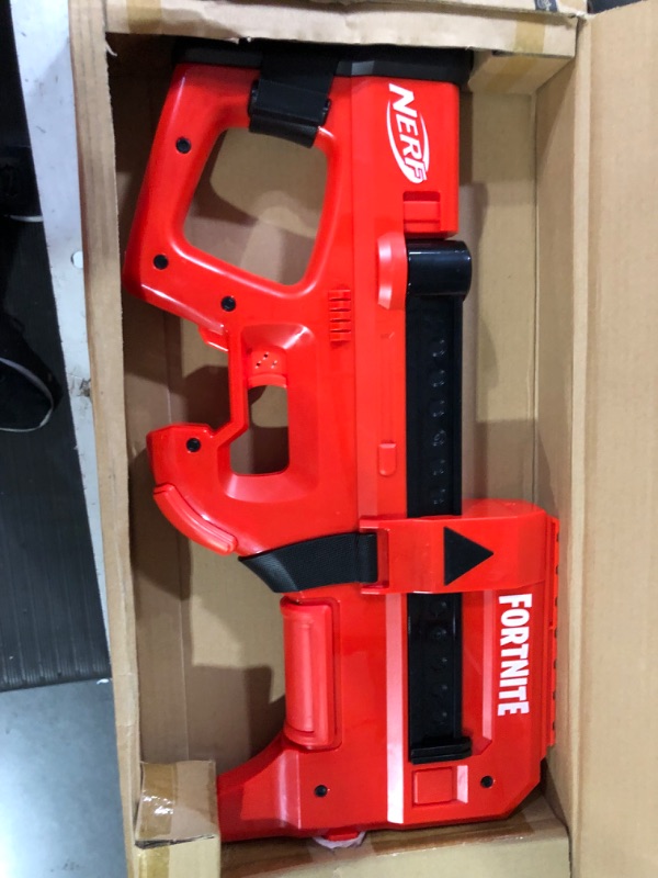 Photo 2 of NERF Fortnite Compact SMG Motorized Blaster, Ultra Red Wrap Design, 8-Dart Internal Clip, 8 Elite Foam Darts