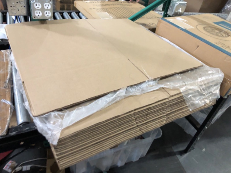 Photo 1 of 18" x 14" x 8" Corrugated Boxes (20/Pack) 18" x 14" x 8" Kraft 20