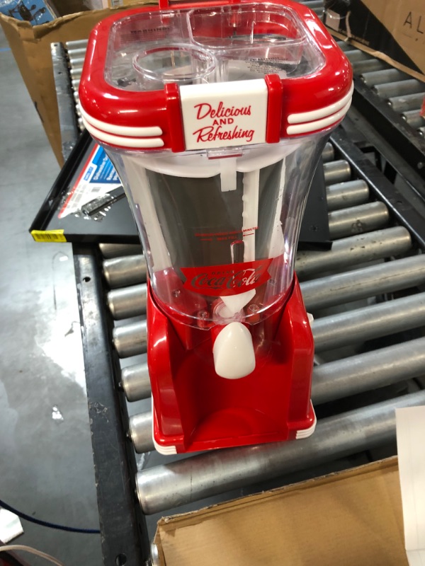Photo 2 of **item not functional sold for parts**
Nostalgia Coca-Cola 32-Ounce Retro Slush Drink Maker Slushie Machine 