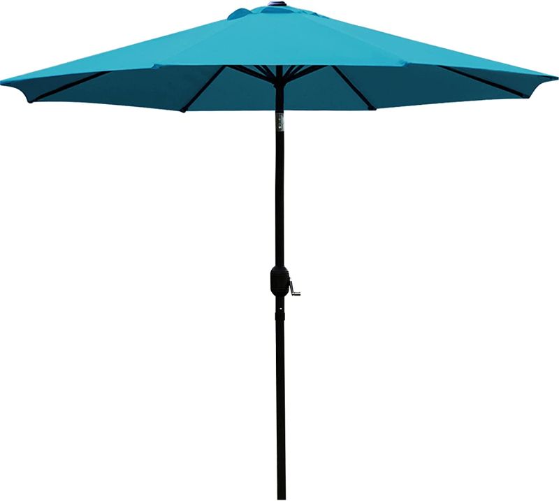 Photo 1 of 
Sunnyglade  Patio Umbrella Outdoor Table Umbrella with 8 Sturdy Ribs (Teal Blue)