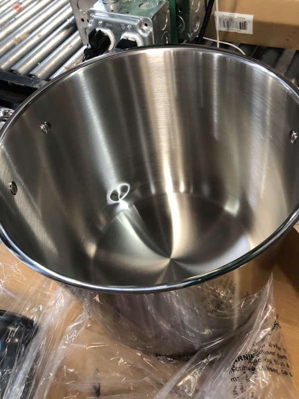 Photo 3 of (USED/MINOR DAMAGE) /Tramontina Covered Stock Pot Gourmet Stainless Steel 20 Qt