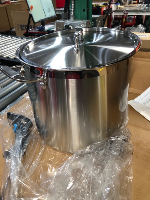 Photo 2 of (USED/MINOR DAMAGE) /Tramontina Covered Stock Pot Gourmet Stainless Steel 20 Qt