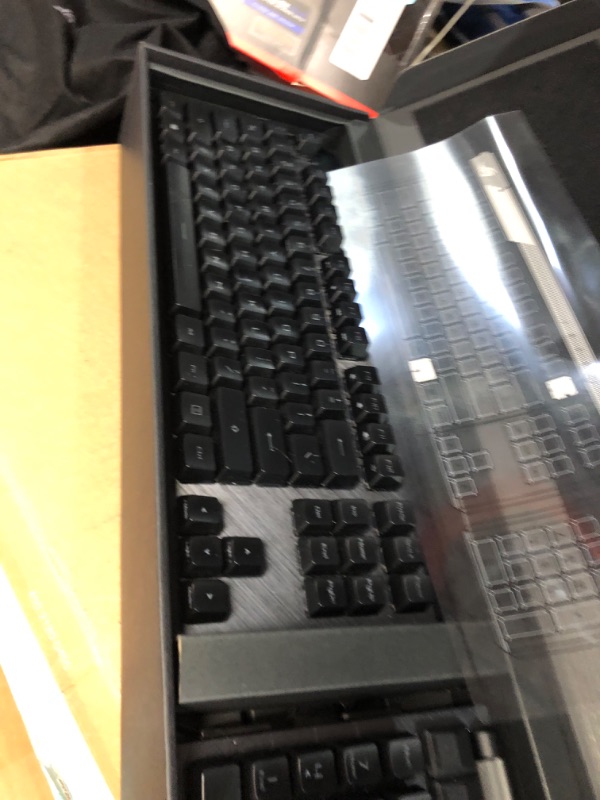 Photo 1 of ASUS ROG Claymore II Wireless Modular Gaming Mechanical Keyboard & ROG Balteus Qi Vertical Gaming Mouse Pad with Wireless Qi Charging Zone, Hard Micro-Textured Gaming Surface (12.6” X 14.6”) ROG Claymore II (RX Blue Switches) Keyboard + Mouse Pad