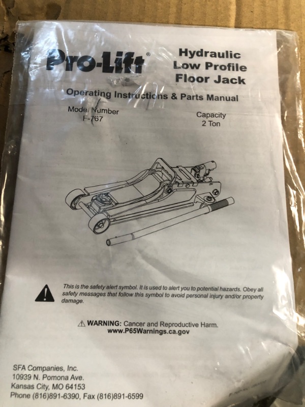 Photo 3 of Pro-Lift F-767 Grey Low Profile Floor Jack - 2 Ton Capacity