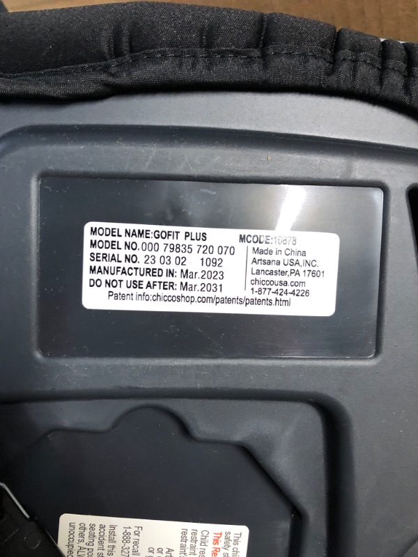 Photo 3 of Chicco GoFit ClearTex Backless Booster Car Seat - Shadow | Black Shadow GoFit with ClearTex No Chemicals