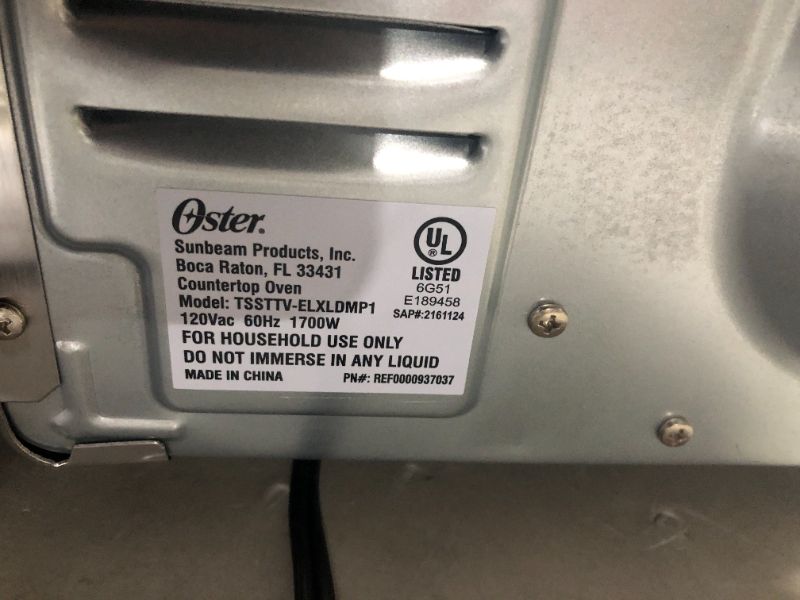 Photo 8 of ***USED - SEE NOTES***
Oster Air Fryer Oven, 10-in-1 Countertop Toaster Oven Air Fryer Combo, 10.5" x 13"