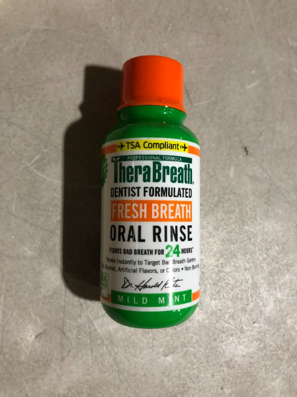 Photo 1 of ***EXPIRES FEBRUARY 2025***
TheraBreath Fresh Breath Dentist Formulated Oral Rinse, Mild Mint, 3 Fl Oz (Pack of 5)