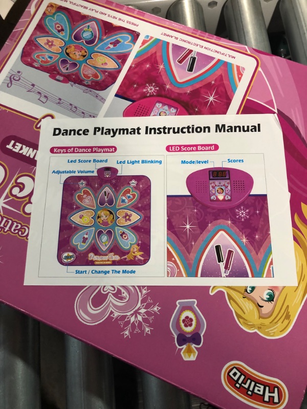 Photo 3 of Dance Mat Gifts Toys for 3-10 Year Old Girls, Princess Themed Electronic Dance Pad 