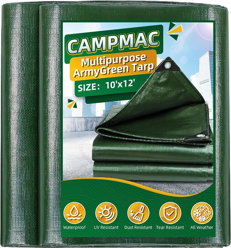 Photo 1 of *STOCK PHOTO FOR REFERENCE*Green Poly Tarp 8 Ft x 12 Ft,