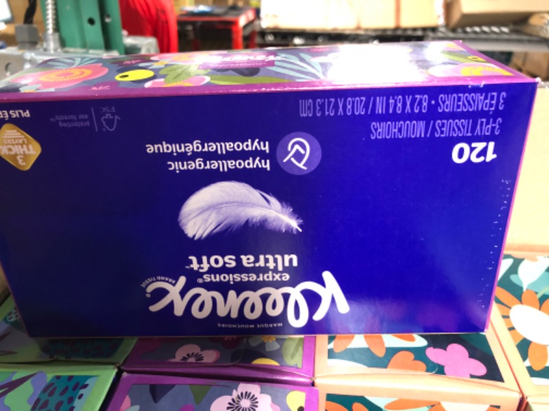 Photo 3 of *LIKE NEW*Kleenex Expressions Ultra Soft Facial Tissues,, 8 Flat Boxes, 120 Tissues per Box,