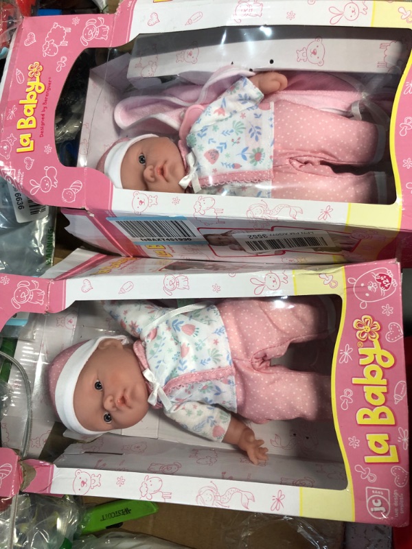 Photo 2 of *2 PACK*JC Toys La Baby Caucasian 11-inch Small Soft Body Baby Doll La Baby for Children 12 Months + 