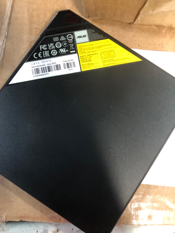 Photo 1 of ASUS ZenDrive V1M External DVD Drive and Writer with Built-in Cable-Storage Design, USB-C Interface, Compatible with Win 11 and macOS, M-DISC Support (SDRW-08V1M-U)