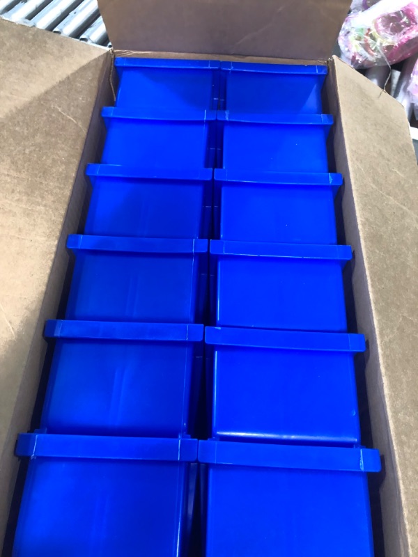 Photo 3 of  AkroBins PlastiC Stackable Storage Bin, 7-Inch x 4-Inch x 3-Inch, Blue, 24-Pack Blue Containers