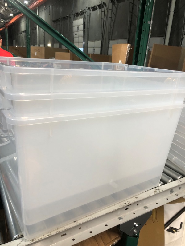 Photo 1 of *MINOR DAMAGE*IRIS USA 144 Qt./36 Gal. Plastic Storage Container Bin , 3 pack -144 Qt.