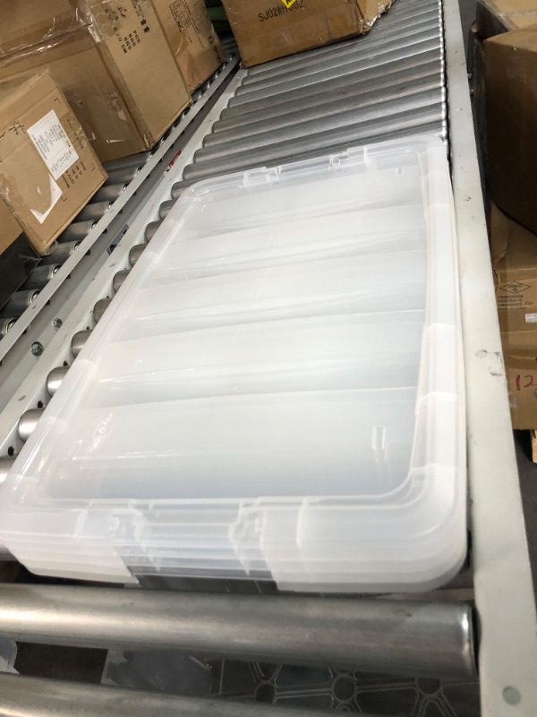 Photo 1 of **ONE DAMAGED**  3 PIECE SET ONLY IRIS USA 72 Qt. Plastic Storage Bin Tote Organizing Container with Durable Lid and Secure Latching Buckles