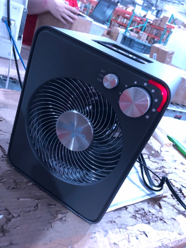 Photo 2 of Vornado VMH300 1500-Watt Whole Room 5118 BTU Electric Fan Heater, All Metal Construction, Vortex Heat Circulation, Storm Gray