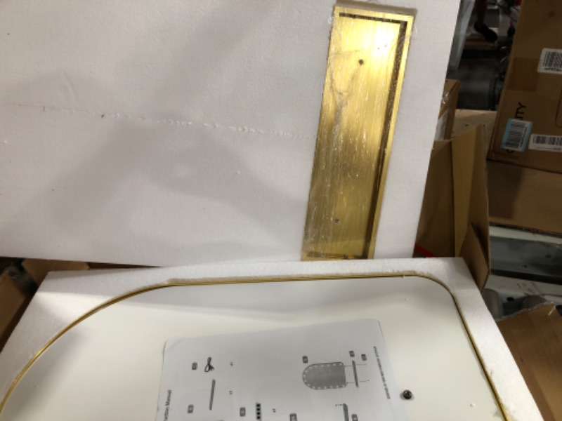 Photo 3 of *NON-FUNCTIONAL, LIGHTS DONT WORK* LUXFURNI Vanity Mirror with Lights (Gold)