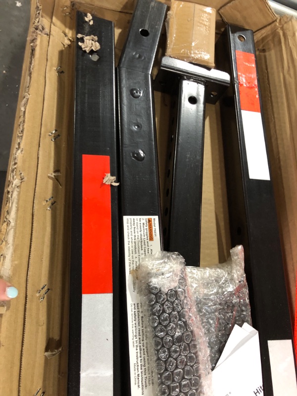 Photo 1 of MaxxHaul 70231 Hitch Mount Pick Up Truck Bed Extender For Ladder, Black , 37 x 19 x 3 inches