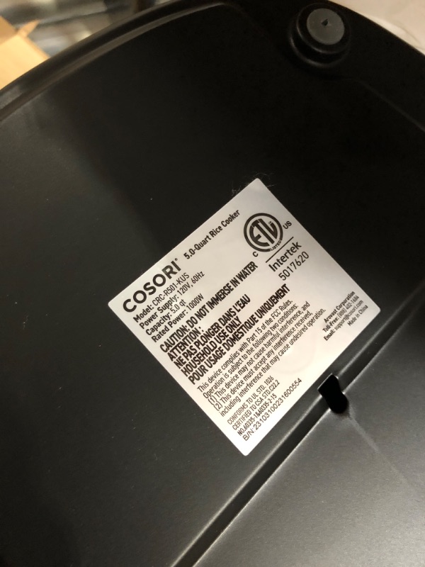 Photo 1 of COSORI Rice Cooker 10 Cup Uncooked Rice MakerStainless Steel Steamer