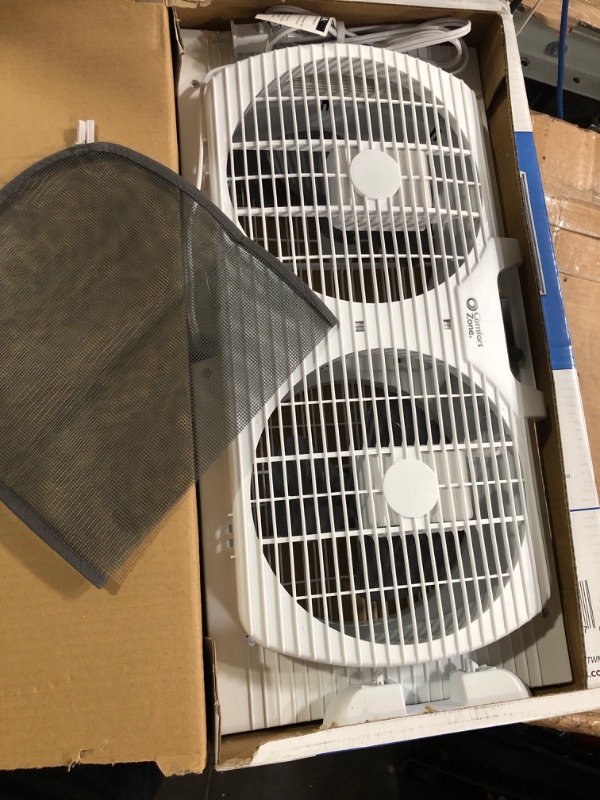 Photo 2 of **PARTS ONLY** Comfort Zone CZ319WT2 9" Twin Window Fan