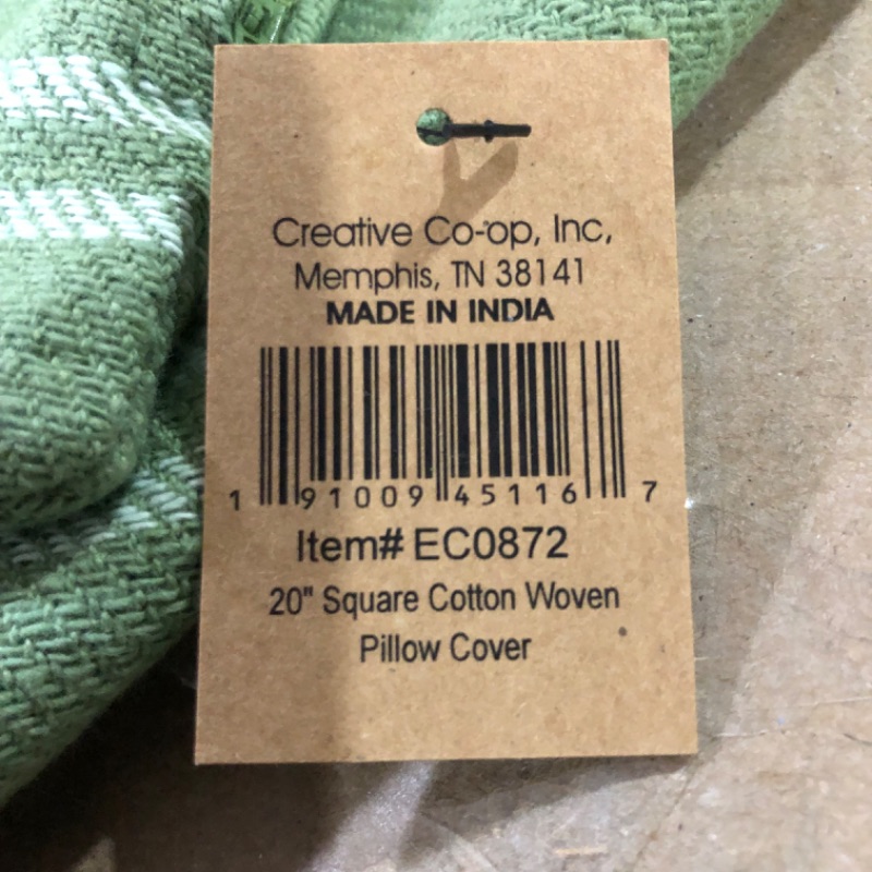 Photo 4 of  Decorative Pillow Cover, 20" x 20", Green Green Cover Only