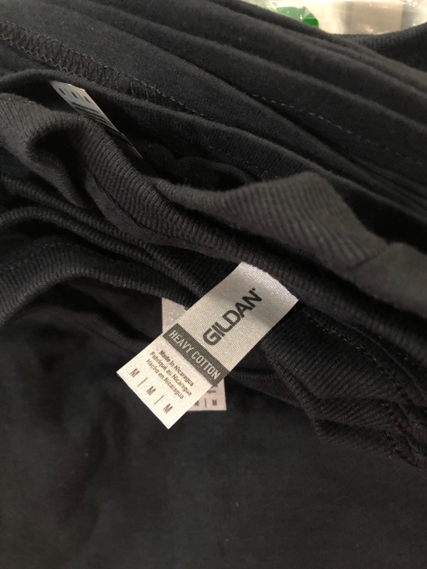 Photo 2 of Gildan Adult Heavy Cotton T-Shirt, Style G5000, Multipack 10 Black (10-pack) Medium