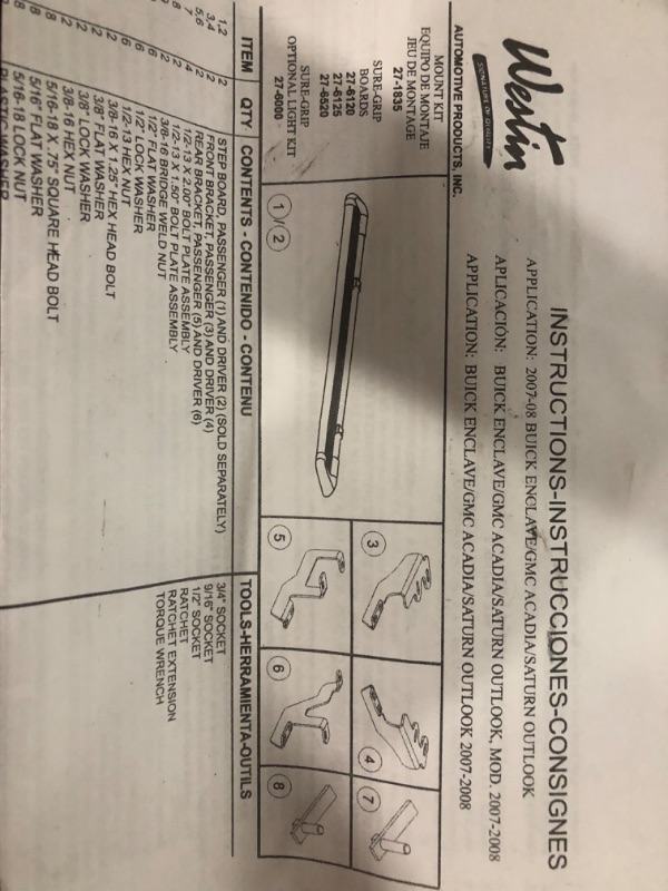 Photo 3 of [READ NOTES]
Westin 27-1835 Running Board Mount Kit